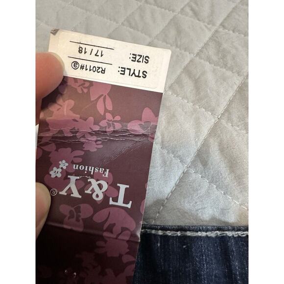 T&Y Fashion Women's/Teen Skinny Jeans 17/18 Mid Rise Stretch Slim Fit Denim - Picture 7 of 8